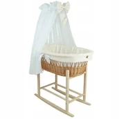 Pościel dla dzieci - Wiklinowy kosz Mojżesza Oliwia naturalny z kołyską i pościelą safari. - miniaturka - grafika 1