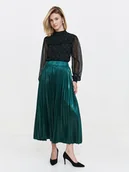 Spódnice - Plisowana spódnica midi z połyskującej tkaniny - miniaturka - grafika 1
