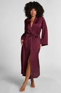 Szlafroki damskie - Hunkemöller Kimono satynowe w prążki Czerwony - miniaturka - grafika 1