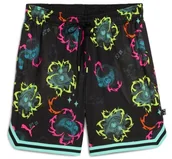 Spodenki męskie - spodenki męskie PUMA HOOPS X RICK AND MORTY AOP 5.5 SHORT BLACK - miniaturka - grafika 1