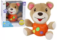 Maskotki i pluszaki - Pluszowy Miś Interaktywny Pluszak Pomarańczowy Grający 23 cm - miniaturka - grafika 1