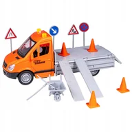 Zabawki zdalnie sterowane - AUTO LAWETA ŚWIATŁO DŹWIĘK ZNAKI TACZKI NAPĘD 1:16 - miniaturka - grafika 1