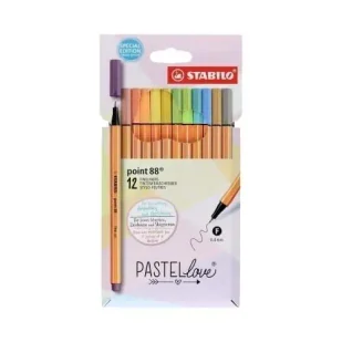 Cienkopis Point 88 pastellove 12szt - Stabilo - Cienkopisy - miniaturka - grafika 1
