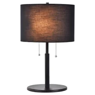 Lampy stojące - Nocna lampka sypialniana Fogo LP-0304/2T BK Light Prestige abażurowa czarna - miniaturka - grafika 1