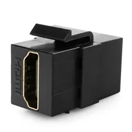 Wtyczki i adaptery - Złącze Keystone HDMI - HDMI beczka czarne - miniaturka - grafika 1