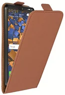 Etui i futerały do telefonów - mumbi Etui z klapką kompatybilne z Huawei P20 etui na telefon komórkowy Case Wallet, brązowe - miniaturka - grafika 1