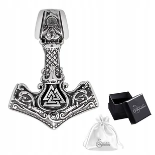 Wisiorek Zawieszka srebro 925 Męski Srebrny MŁOT THORA Mjolnir - Wisiorki - miniaturka - grafika 1