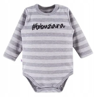 EEVI body dł.ręk. ANCYMON 80 szare - Body dla niemowląt - miniaturka - grafika 1