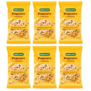 Bakalland Popcorn maślany Zestaw 6 x 90 g - Popcorn - miniaturka - grafika 1