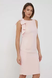 Sukienki - Ralph Lauren Lauren Lauren sukienka kolor różowy mini prosta - grafika 1