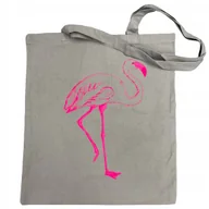 Torby i wózki na zakupy - Torba na zakupy nadruk różowy FLAMING - miniaturka - grafika 1