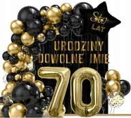 Balony i akcesoria - Balony Na Siedemdziesiąte Urodziny 70 Baner Personalizowany Z Imieniem - miniaturka - grafika 1