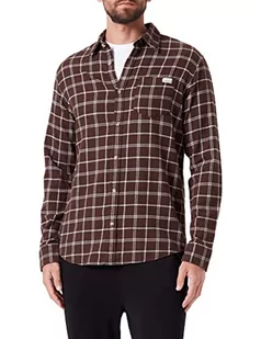 Jack&JONES męska koszula z długim rękawem, z motywem flanelowym, w kolorze brązowym, rozmiar S - Koszule męskie - miniaturka - grafika 1