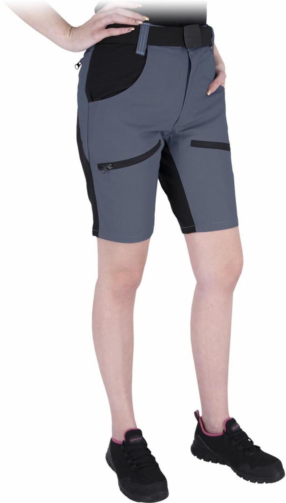 REIS HOBBER-L-TS - Spodnie ochronne do pasa HOBBER z krótkimi nogawkami damskie 65% poliester, 35% bawełna o gramaturze 260 g/m2 - dsb 2XL