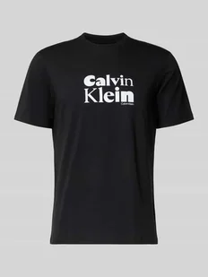 T-shirt z nadrukiem z logo - Koszulki męskie - miniaturka - grafika 1