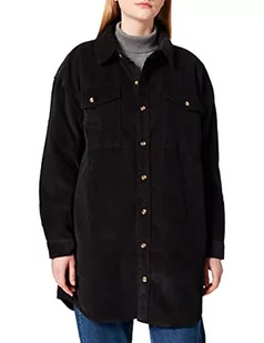 Urban Classics Damska koszula z długim rękawem Corduroy, czarny, 4XL - Koszule damskie - miniaturka - grafika 1