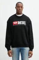 Bluzy męskie - Diesel bluza bawełniana S-BOXT-DIV SWEAT-SHIRT męska kolor czarny z aplikacją A15753.0GEAD - miniaturka - grafika 1