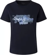 Koszulki i topy damskie - Pepe Jeans Koszulka damska Goldie, Niebieski (Dulwich), S - miniaturka - grafika 1