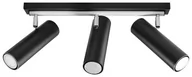 Lampy sufitowe - Sollux Lighting Plafon DIREZIONE 3 czarny - miniaturka - grafika 1