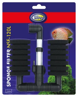 Aqua Nova Filtr gąbkowy dwukomorowy duży do 120 l NSF-120L - Filtry akwariowe i akcesoria - miniaturka - grafika 1