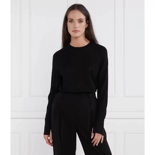 Calvin Klein Wełniany sweter | Regular Fit - Swetry damskie - miniaturka - grafika 1