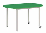 Meble do szkół i przedszkoli - Stolik mobilny blat owalny 120x70/rozmiar 4,5,6 - miniaturka - grafika 1