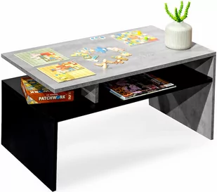 Stolik Ława ST4 BC Trebia Kawowy Beton Czarny Loft - Ławy i stoliki kawowe - miniaturka - grafika 1