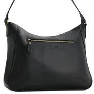 Torebki damskie - Torebka skórzana w stylu vintage - czarna - miniaturka - grafika 1