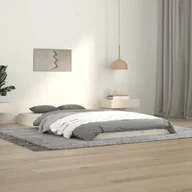 Łóżka - Łóżko z litego drewna sosna biała 100x200 cm - miniaturka - grafika 1