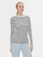 Bluzki damskie - Tommy Hilfiger Bluzka Cody WW0WW40829 Écru Slim Fit - miniaturka - grafika 1