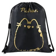 Worki na buty - Worek szkolny na obuwie Pusheen The Cat Black Gold - miniaturka - grafika 1
