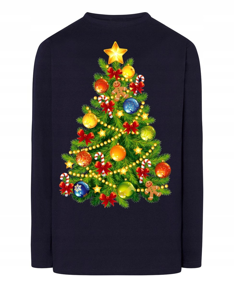 Longsleeve męski nadruk Choinka Rozm.S