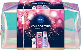 Nivea Zestaw You Got This: Deo AP 50 ml + SG 250 ml + Pomadka 4,8 g + Płyn mic. 200 ml - Zestawy kosmetyków damskich - miniaturka - grafika 1