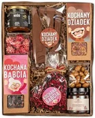 Zestawy upominkowe - Kosz prezentowy na dzień babci i dziadka prezent zestaw słodyczy - miniaturka - grafika 1