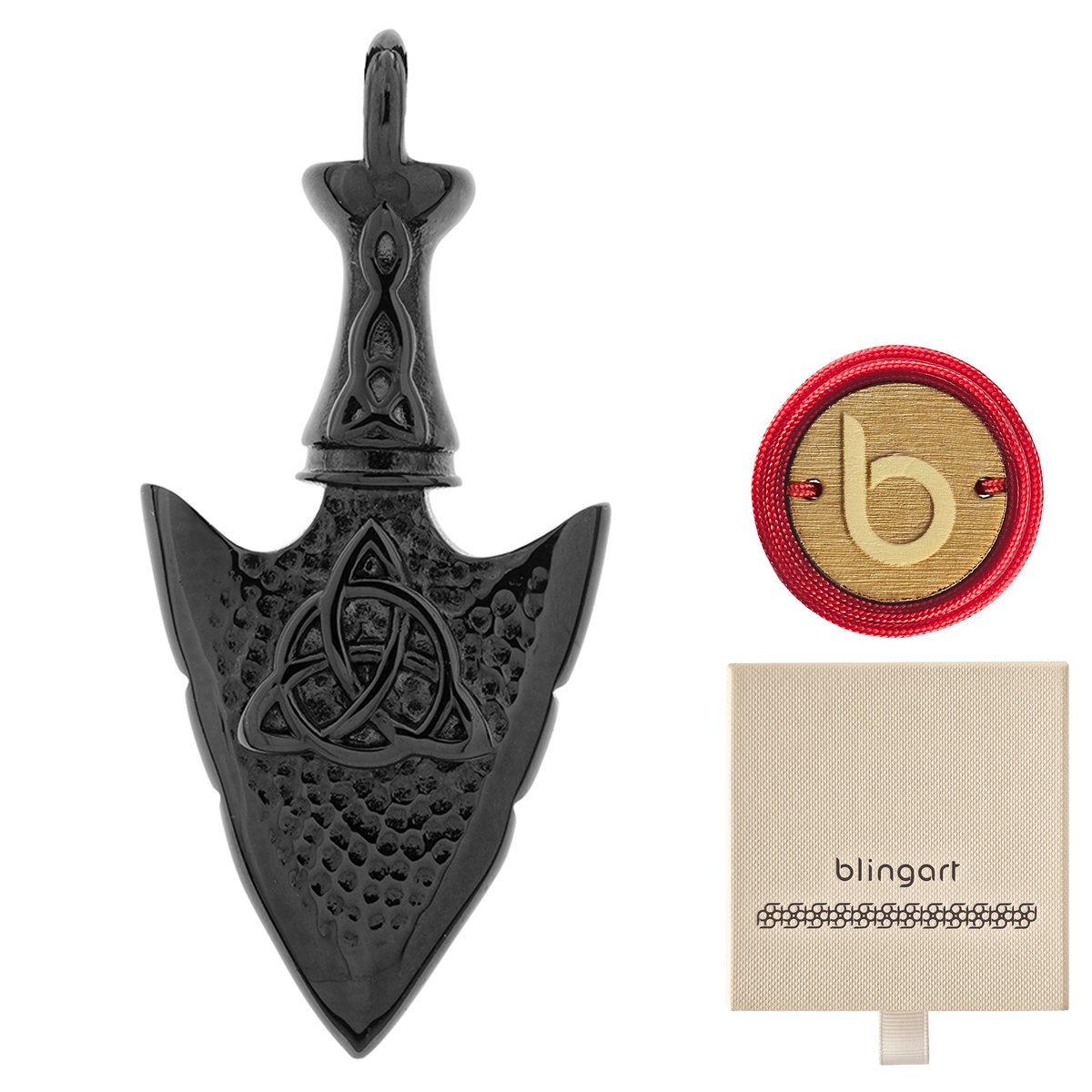 Zawieszka męska GROT węzeł celtycki Triquetra stal