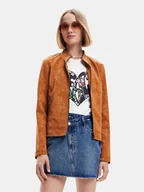 Kurtki damskie - Desigual Kurtka z imitacji skóry 23SWEW02 Brązowy Regular Fit - miniaturka - grafika 1