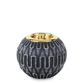 Świeczniki - Świecznik ART-POL, czarno-złoty, 8,5x10x10 cm - miniaturka - grafika 1