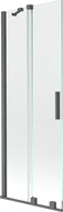 Parawany nawannowe - Mexen Velar parawan nawannowy 2-skrzydłowy przesuwny 70 x 150 cm, transparent, gun gray szczotkowany - 896-070-000-01-66 - miniaturka - grafika 1
