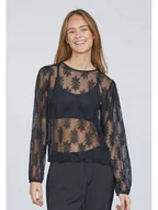 Bluzki damskie - SisterS point Bluzka w kolorze czarnym - miniaturka - grafika 1