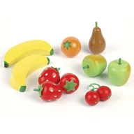 Zabawki AGD - Bigjigs Toys DREWNIANE OWOCE w skrzyneczce 10 el. T0131 - miniaturka - grafika 1