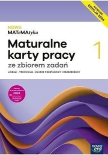 NOWA MATeMAtyka 1. Maturalne karty pracy dla liceum ogólnokształcącego i technikum. Zakres podstawowy i rozszerzony - Podręczniki do technikum - miniaturka - grafika 1