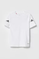 Koszulki dla dziewczynek - adidas Performance t-shirt dziecięcy kolor biały z nadrukiem - miniaturka - grafika 1