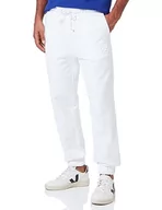 Spodenki męskie - HUGO Męskie spodnie do biegania Dchard Relaxed-Fit z bawełny Terry z logo Stack, White100, X-Small - miniaturka - grafika 1
