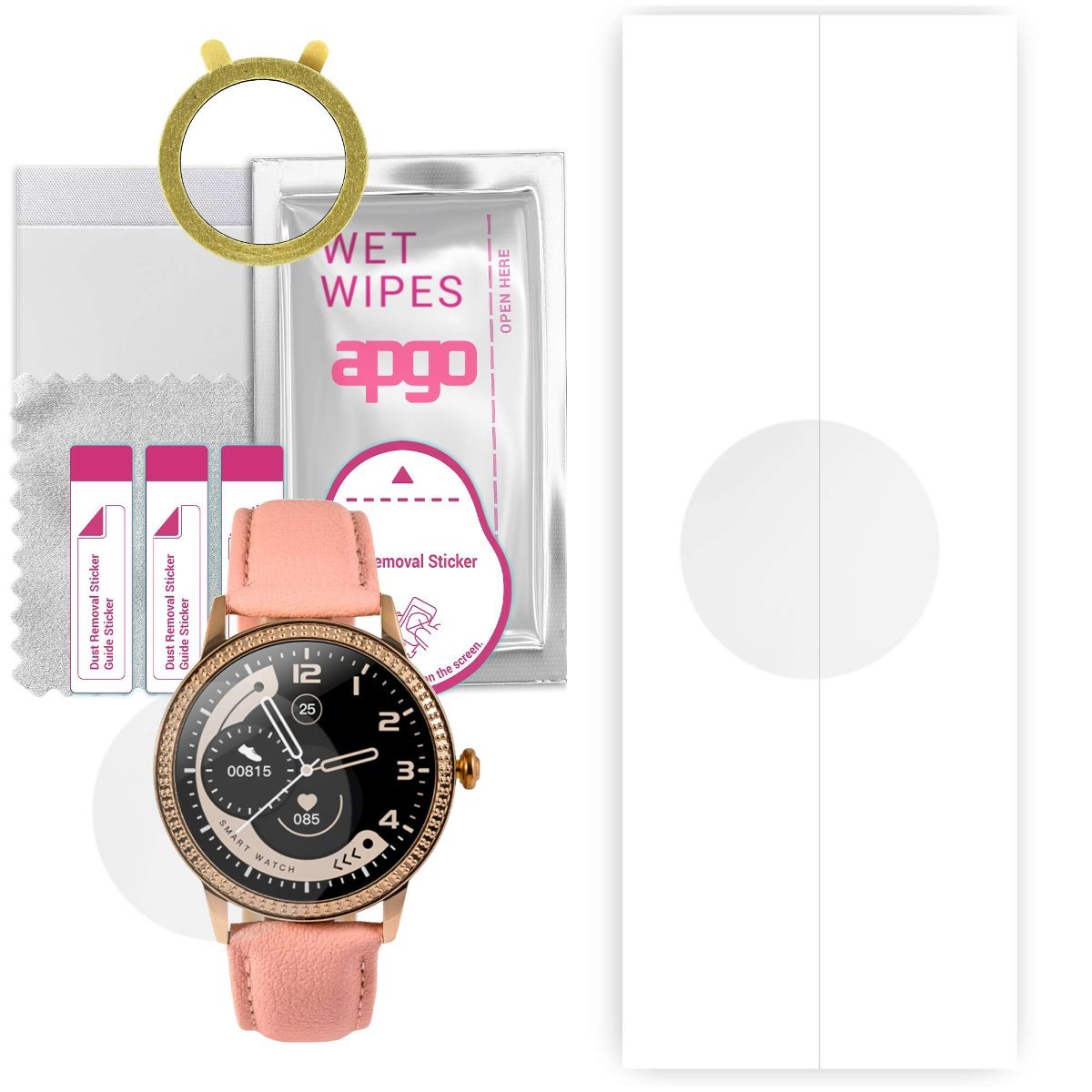1x Folia hydrożelowa do Watchmark Fashionwatch WCF18 - apgo Smartwatch Hydrogel Protection Ochrona na ekran smartwatcha