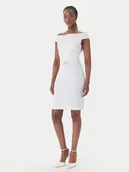 Sukienki - Rinascimento Sukienka koktajlowa CFC0127755003 Biały Slim Fit - miniaturka - grafika 1