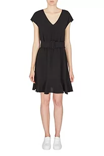 Armani Exchange Damska sukienka Sustainable, V Neck Dress, czarna, 3X Large, czarny, 3XL - Sukienki - miniaturka - grafika 1
