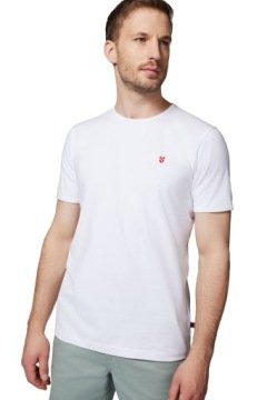 Koszulka T-shirt Męska Bawełniana Biała z Haftem Próchnik PM5 L