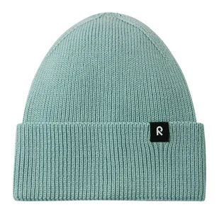 Dziecięca czapka z merino Reima Reissari cool green - 56/58 cm - Czapki dla dzieci - miniaturka - grafika 1