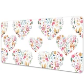 Podkładki na biurko - Mata ochronna na biurko Lis Królik Serca 90x45 cm - miniaturka - grafika 1