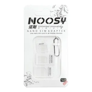 Zestaw Adapterów Nano Sim/Micro,Micro Sim I Nano/Sim (Noosy 3w1) Biały - Adaptery i przejściówki - miniaturka - grafika 1